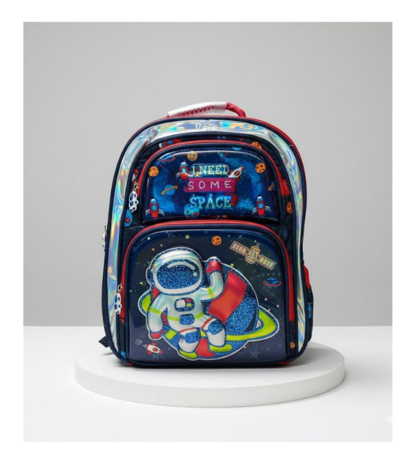 Astronaut Space World 3D School Bag – Large 16 Inch Purple | Durable & Spacious Backpack for Girls | Grade 2–4 (16005)