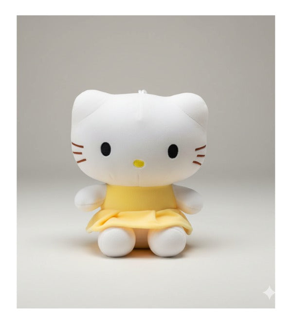 Hello Kitty 8-Inch Stuffed Toy – Soft Plush Toy for Kids (Pink & Yellow)