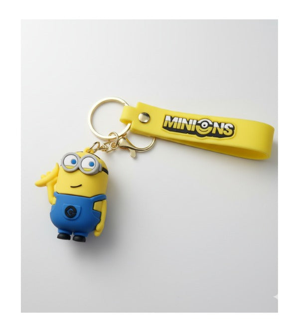 Minions Figure PVC Keychain – Cute Cartoon Key Chain for Kids & Fans