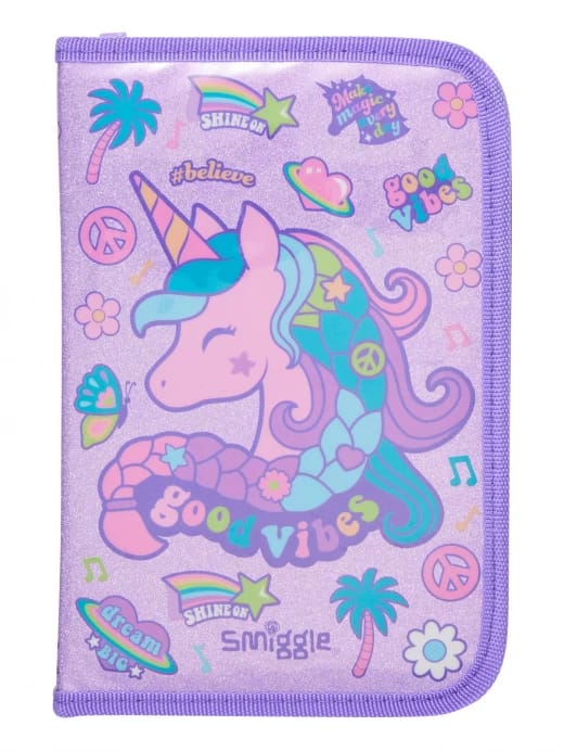 Smiggle Unicorn Zip It Pencil Case – Complete Stationery Set for Kids (106622)