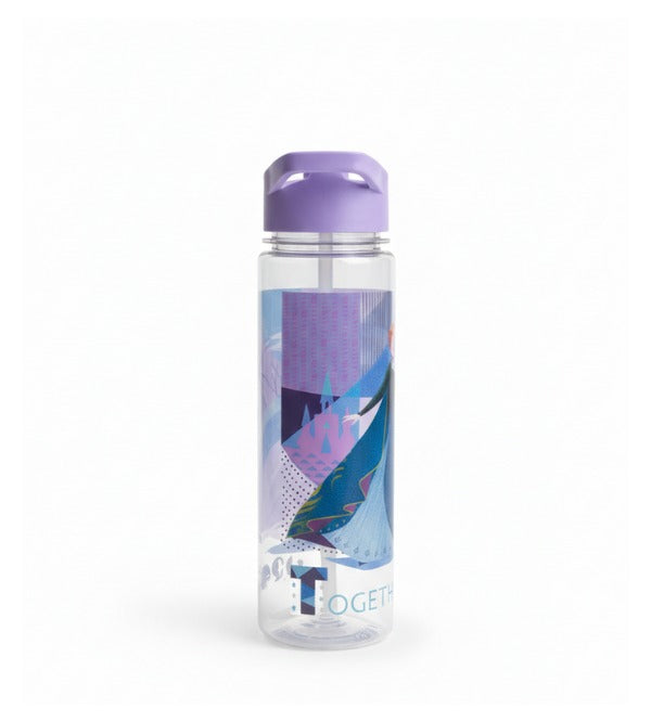 Elsa Botle Frozen Elsa Flip-Up Straw Water Bottle for Kids – 650ml (2002) – Kids Care