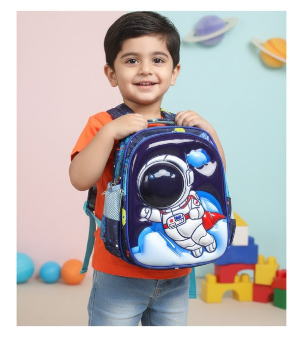 Space World Astronaut Themed Small Premium Lunch Bag / Travel Backpack for Play Group (5909)