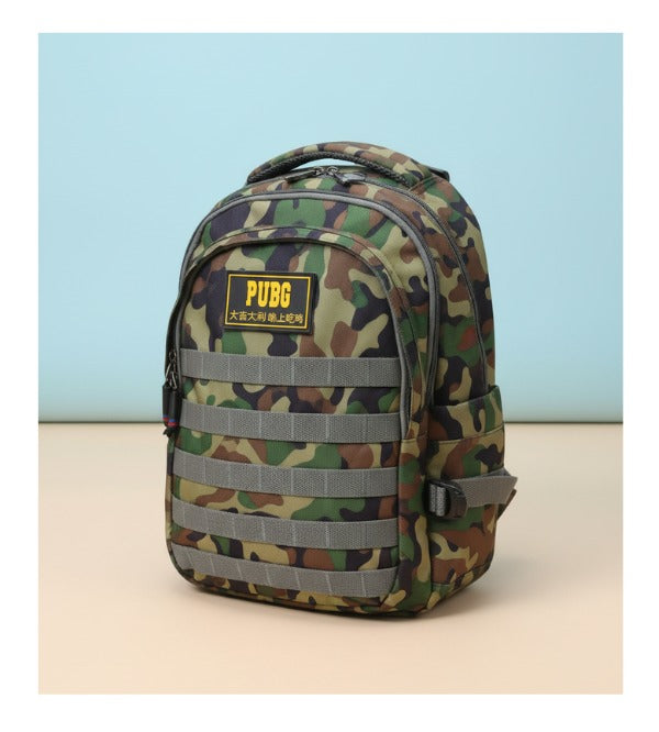 PUBG Camouflage Bag / Backpack With Three Extra Velcro Patches (APS-60855C)