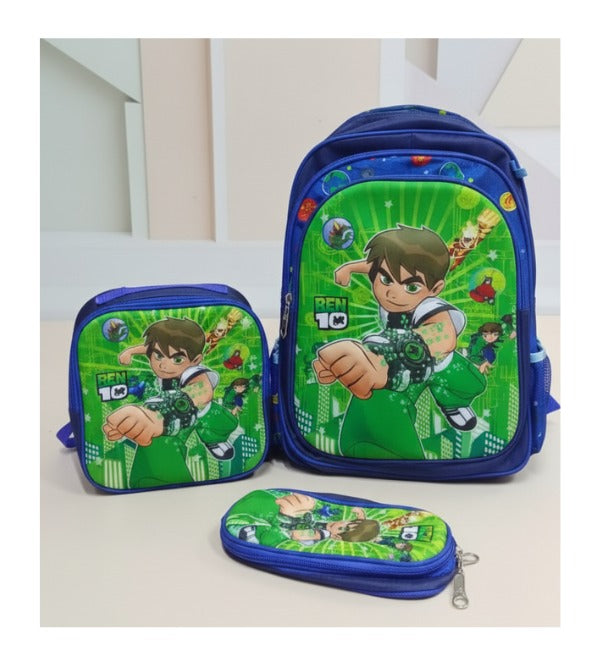 Ben 10 School Bag 3 Piece Set for Grade 1 & Grade 2 (2988-1)