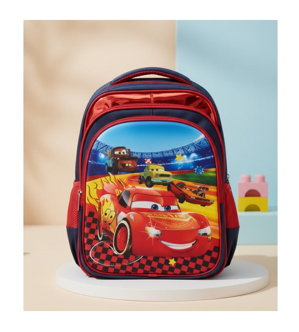 Mc Queen Cars School Bag For Grade-1 And Grade-2 For Boys (16030)