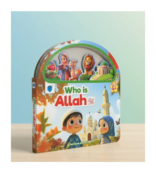 Who is Allah – Die Cut Interactive Islamic Board Book for Kids (Wipe & Clean, 11 Pages)