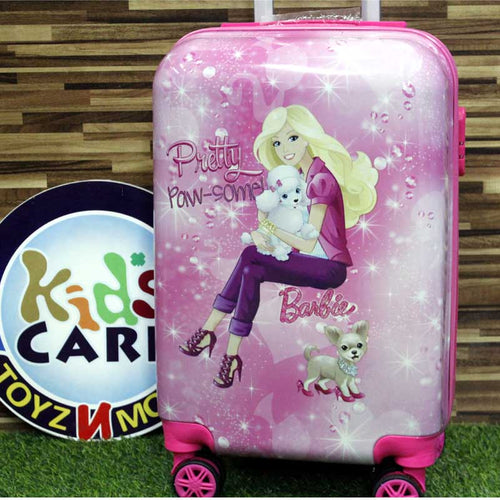 Load image into Gallery viewer, Barbie  4 Wheels Children Kids Luggage Travel Bag / Suitcase 20 Inches
