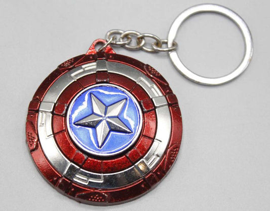 Captain America Logo Metallic Rotating Key Chain (KC5665)