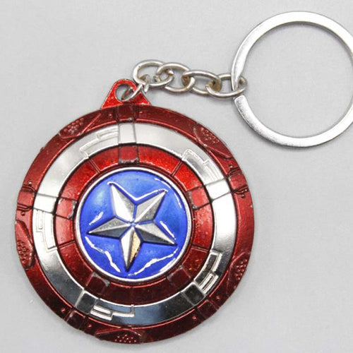 Load image into Gallery viewer, Captain America Logo Metallic Rotating Key Chain (KC5665)
