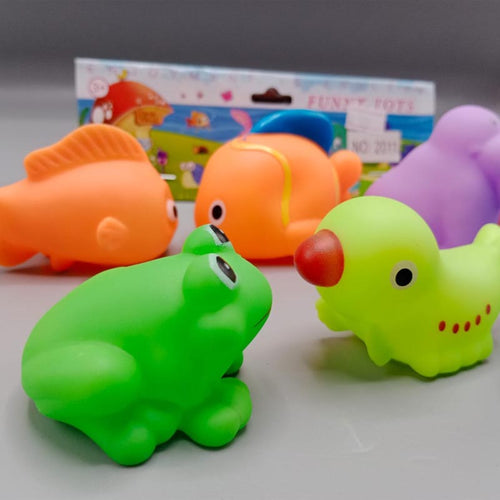 Load image into Gallery viewer, Choo Choo Animal Bath Toys 8 Pcs Set for Kids Non Toxic BPA Free Multicolor (2011)
