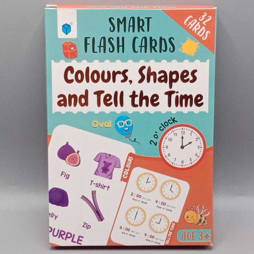 Load image into Gallery viewer, Smart Flash Cards - Colors, Shapes and Tell The Time
