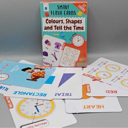 Load image into Gallery viewer, Smart Flash Cards - Colors, Shapes and Tell The Time
