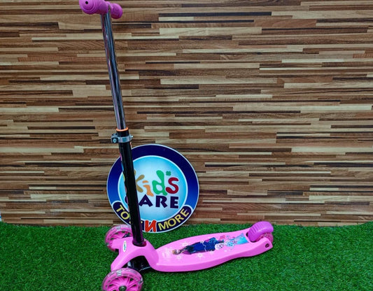 Frozen Anna & Elsa Themed Adjustable Scooty - Light Up Wheels (KC5721)