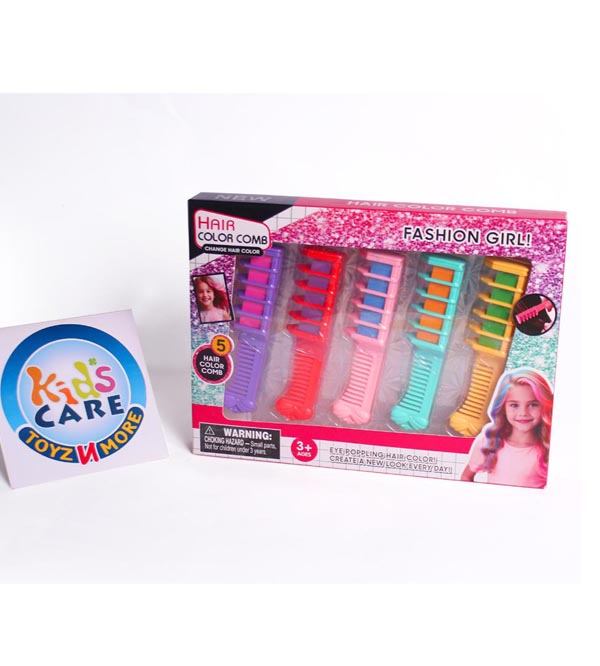 Pack of 5 Fashion Girl Hair Color Comb Set (760-2A) – Kids Care