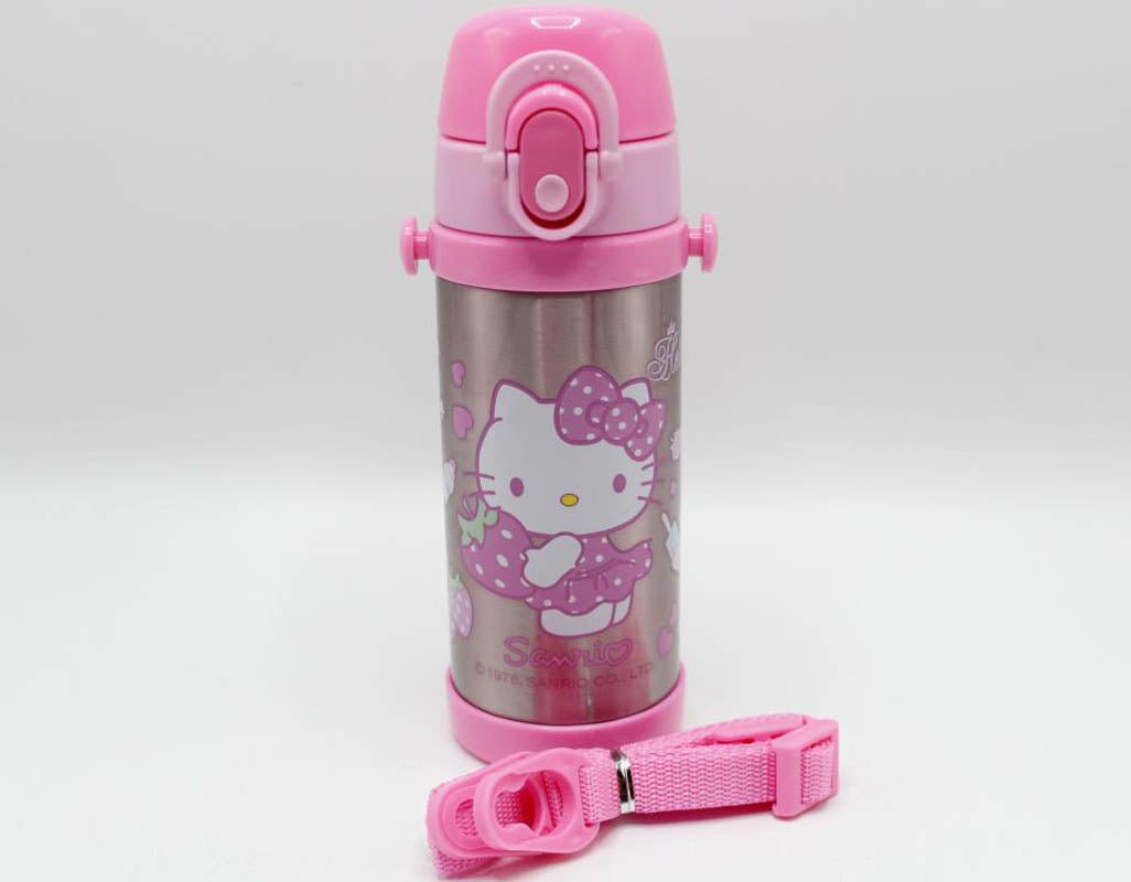 Hello Kitty Pink Thermal Metallic Water Bottle (GX-350) – Kids Care