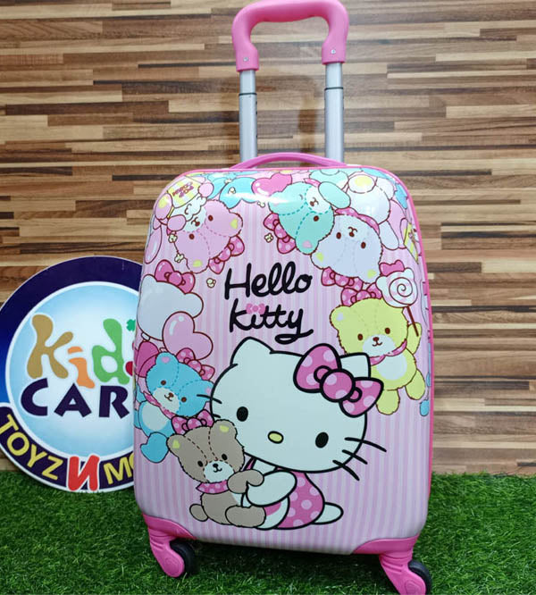 Hello Kitty 4 Wheels Children Kids Luggage Travel Bag / Suitcase 16 Inches