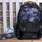 Jincaizi Premium Quality School Bag Backpack for Grade 2 & 3 With Matching Stationery Pouch Black (8895#)