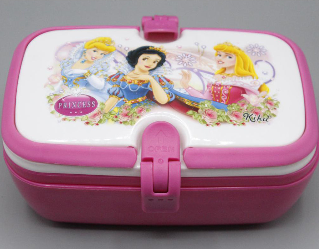 Princess Two Level Lunch Box With Spoon & Fork (KC5599)