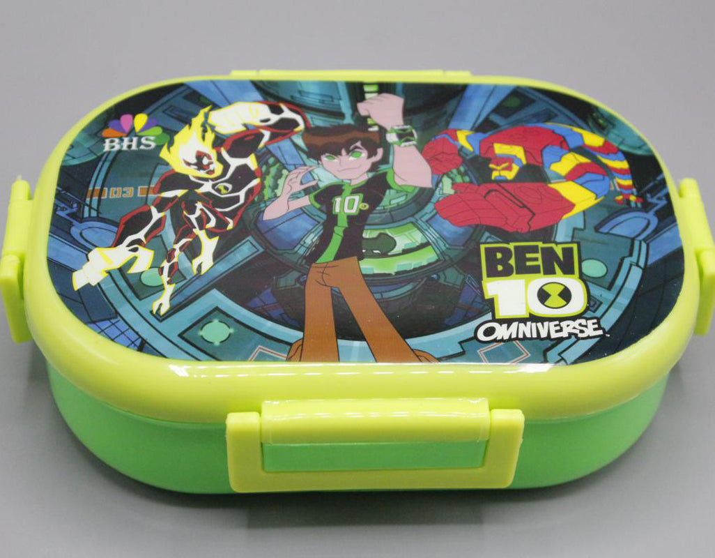 Ben 10 Lunch Box With Two Portions, Spoon & Fork (KC5271)