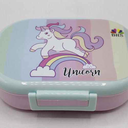 Load image into Gallery viewer, Unicorn Lunch Box With Two Portions, Spoon &amp; Fork (KC5271)
