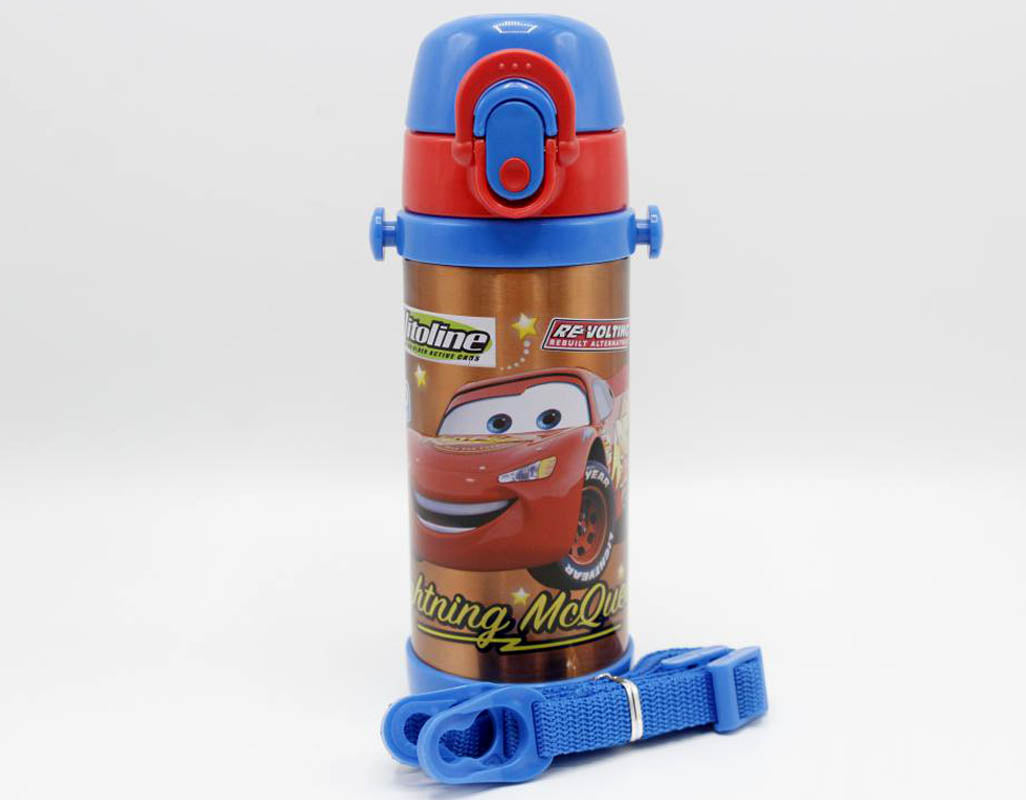 Mc Queen Cars Red Thermal Metallic Water Bottle (GX-350)