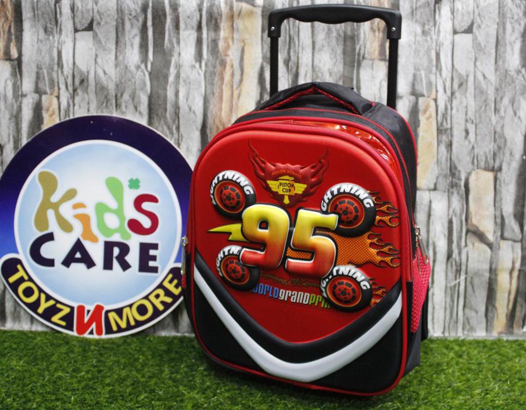 Mc Queen Cars School Bag Trolley For KG-1 & KG-2 (13020)