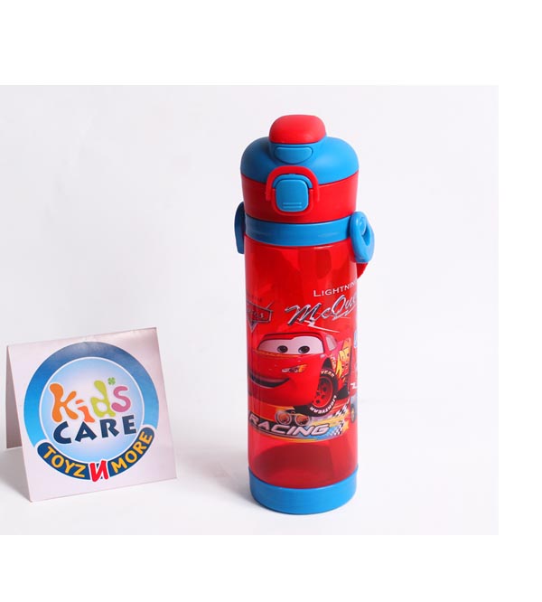 Mc Queen Cars Themed Dual Option BPA Free 450 ml School Water Bottle (NPC-450)