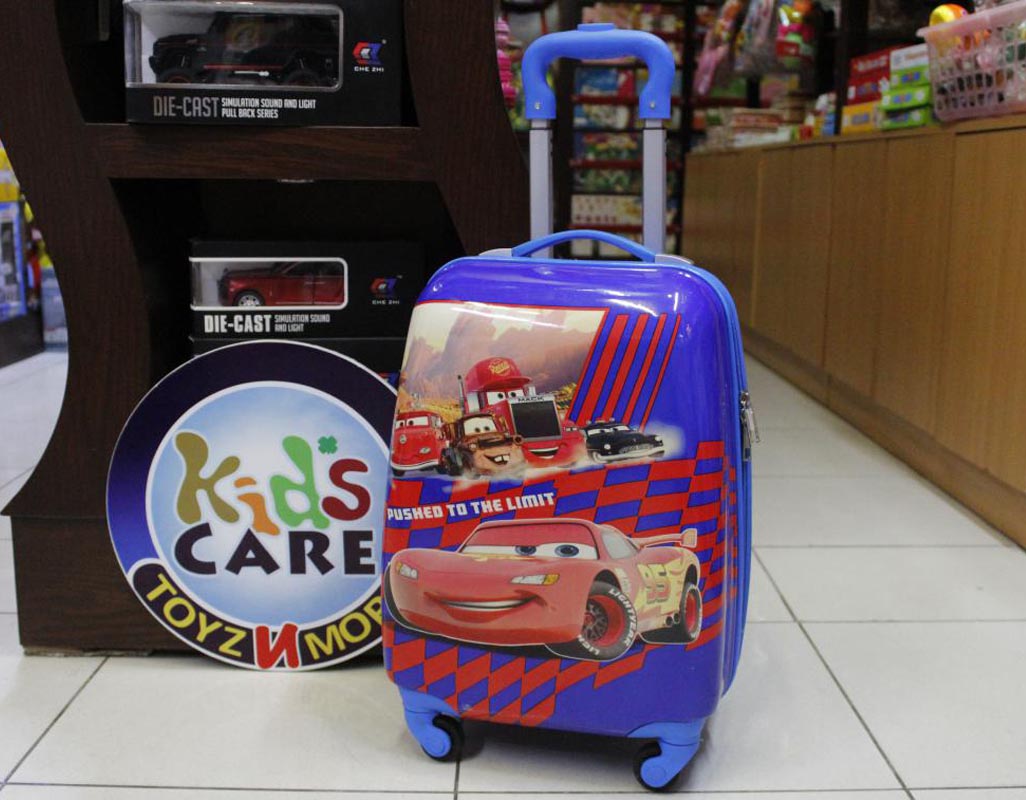 Mc Queen Cars 4 Wheels Children Kids Luggage Travel Bag / Suitcase 16 Inches