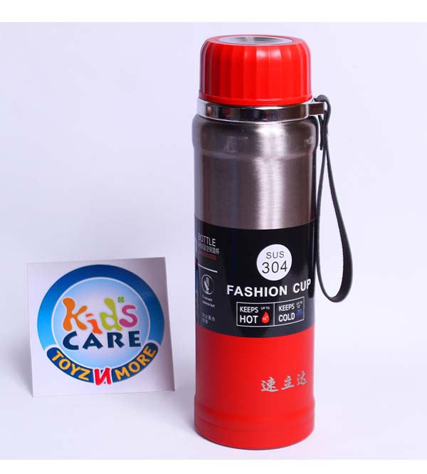 800ml Metallic Stainless Steel Thermal Water Bottle - Orange (HH-6001)