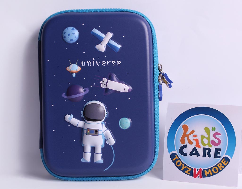 Outer Space World 3D Zippered Unbreakable Stationery Organizer (KC5681)