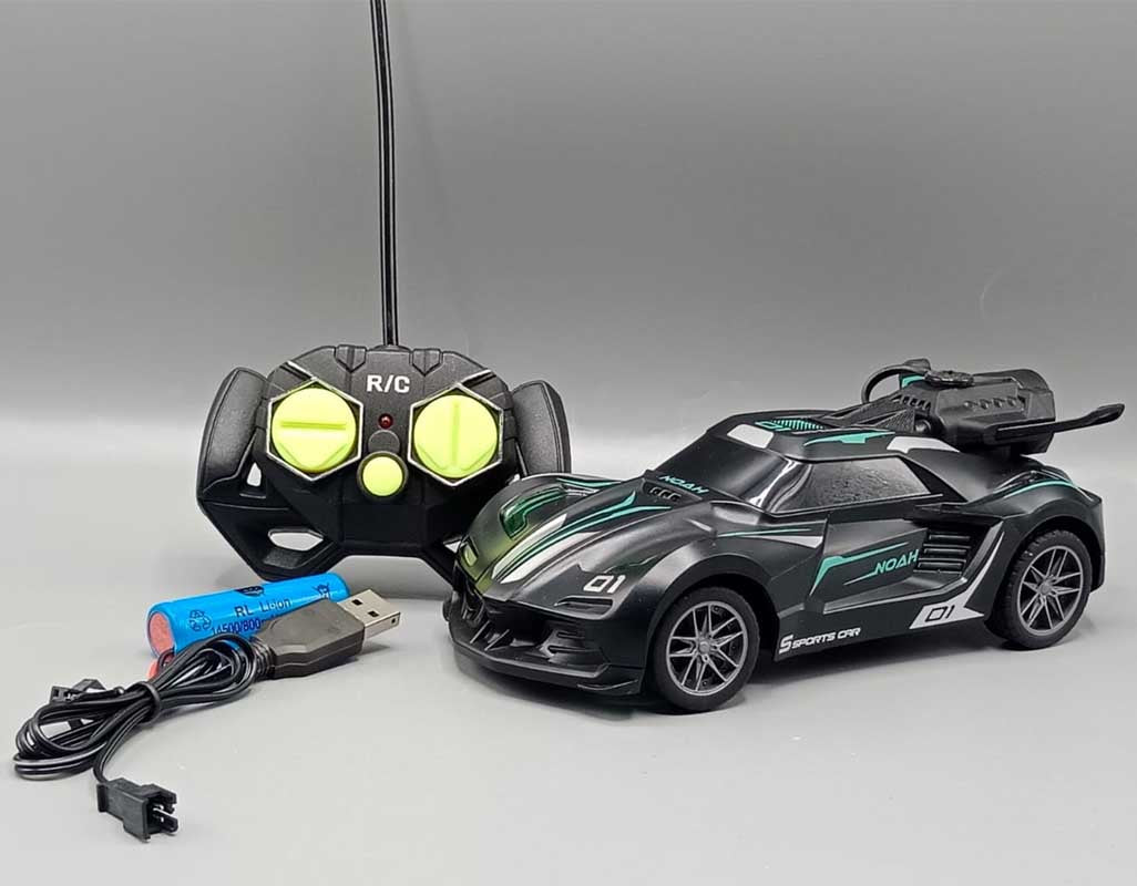 Rechargeable Radio Control Road Master With Light Smoke Spray Black (338-29A)