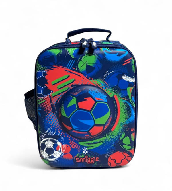 Smiggle Hardtop Football 3D Two Compartment Insulated Lunch Bag – Durable Lunch Box for Kids (862564)