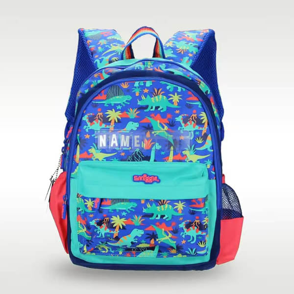Smiggle Dinosaur Personalized Backpack for Kids | Custom Name School & Travel Bag | KG1-KG2