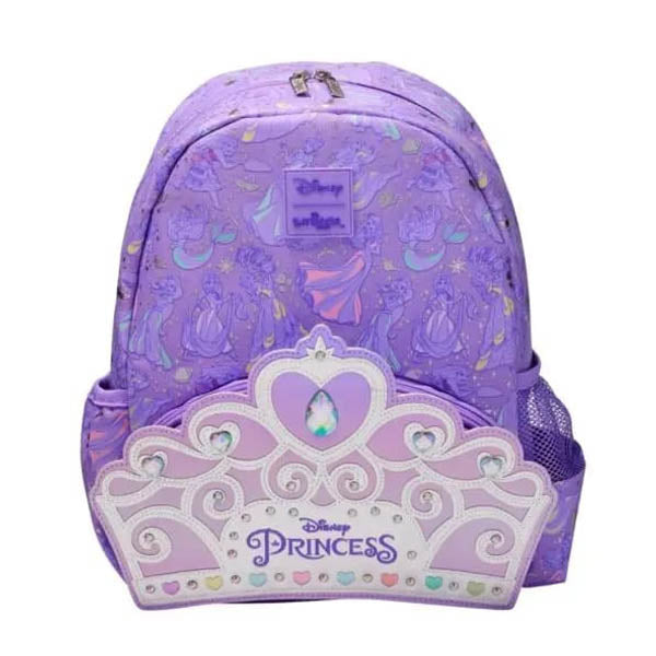 Disney Princess Backpack with Attached Hood for KG1 & KG2 | Kids Travel Backpack | Durable & Washable