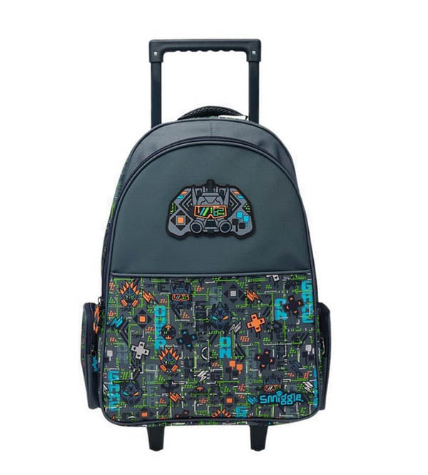 Smiggle Brand Game On Themed School Trolley Bag for Grade 2 to 5