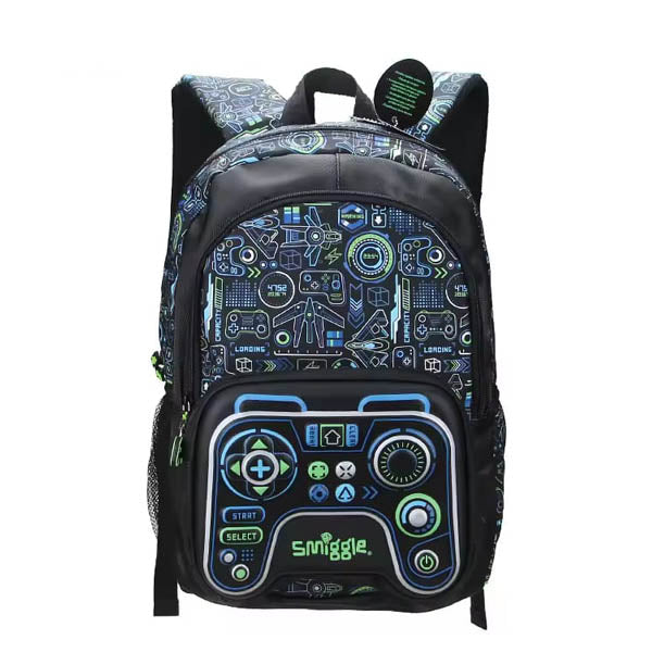 Smiggle Virtual Classic Game Console School Bag - Durable Kids Backpack for Grade 2-4
