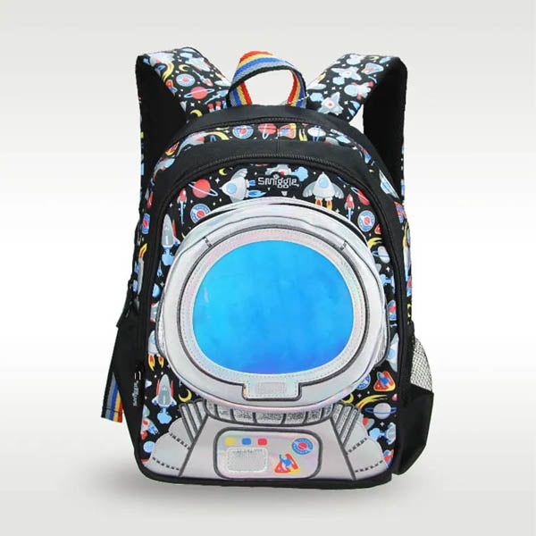 Smiggle Astronaut Space World Kids Backpack - Durable School & Travel Bag for KG1/KG2