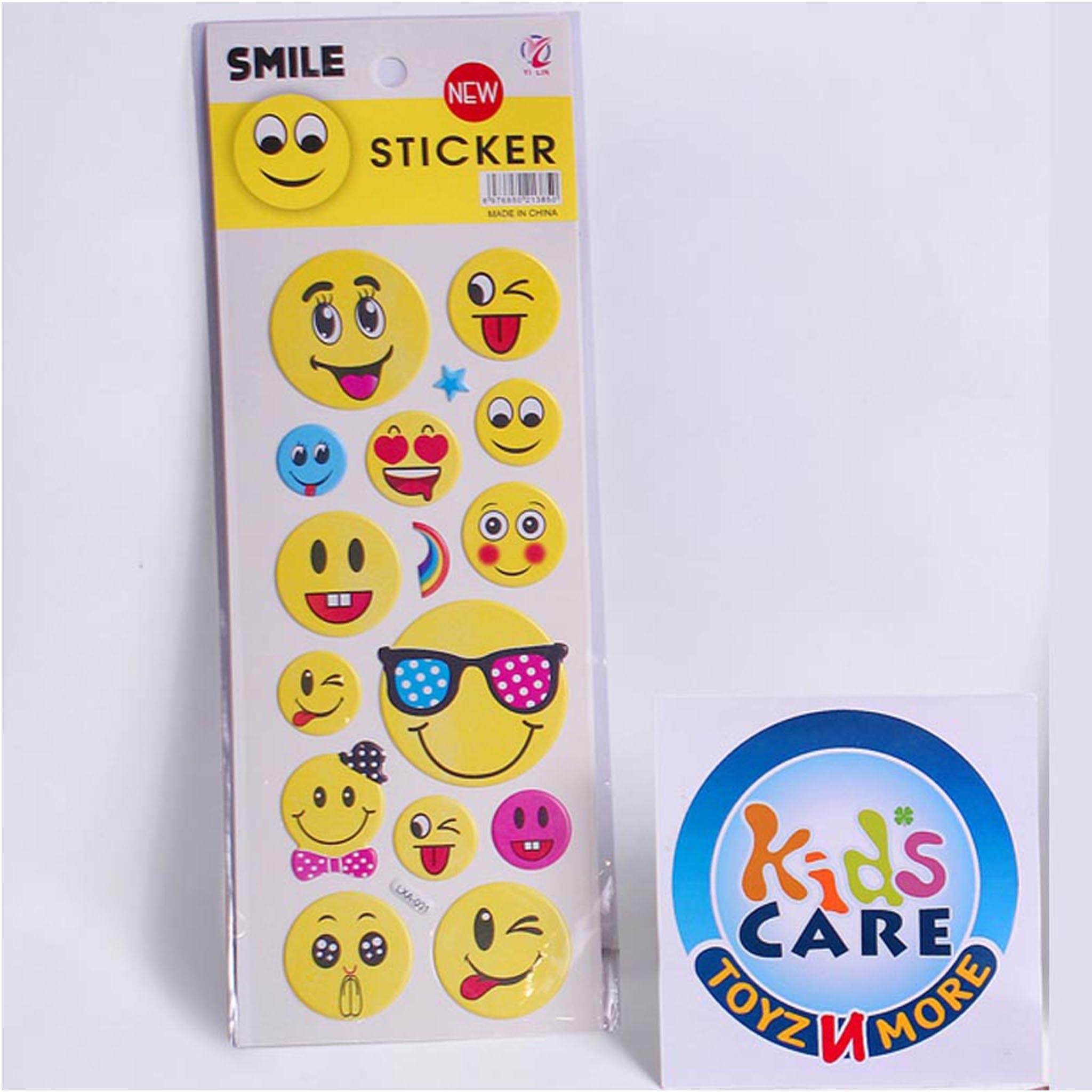 Smiley Face Emoji Stickers Sheet (LXA-001) โ Kids Care