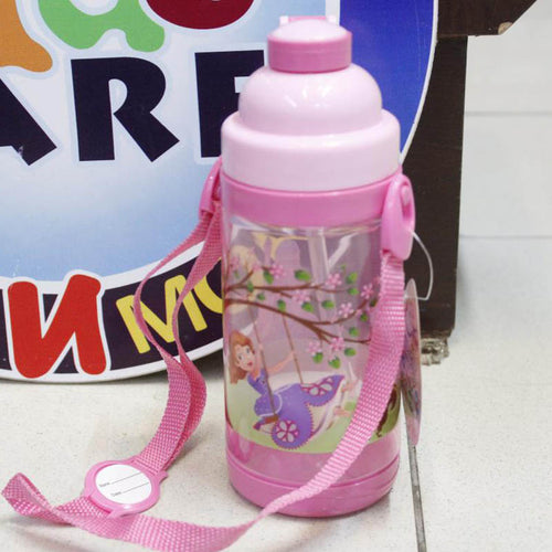 Load image into Gallery viewer, Sofia The First Water Bottle With Straw 400 ml Pink (KC5472)
