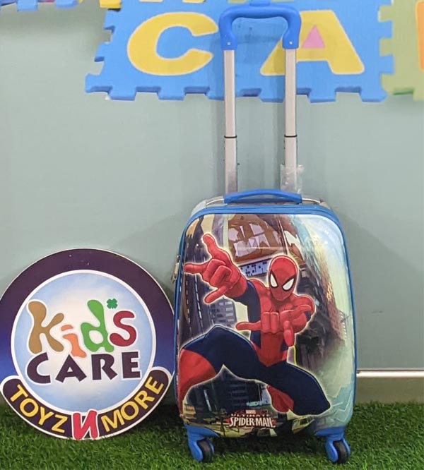 Spider Man 4 Wheels Children Kids Luggage Travel Bag / Suitcase 16 Inches
