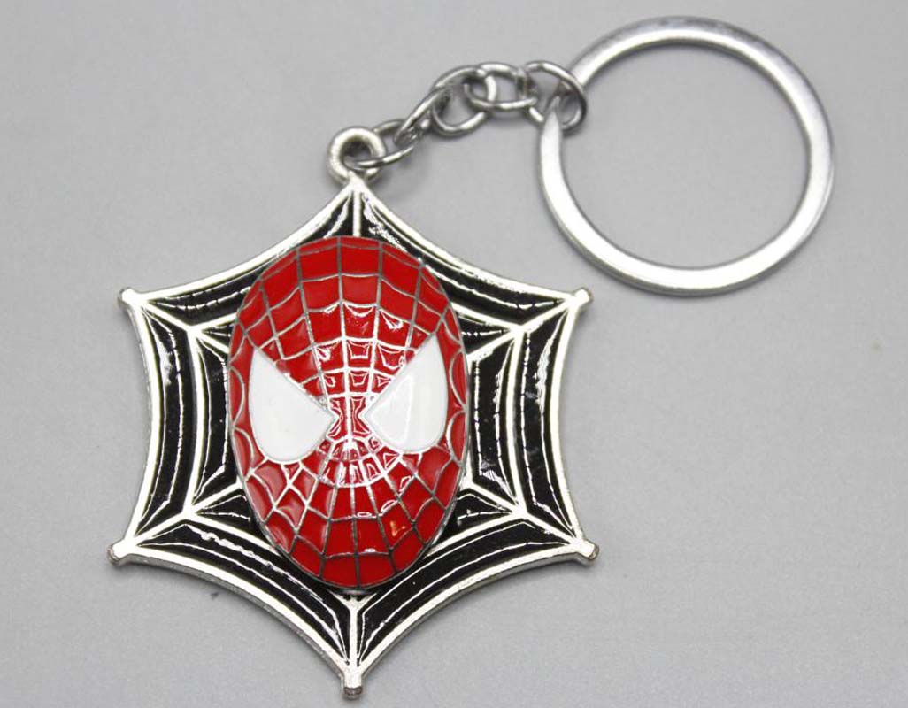 Spider Man Logo Metallic Rotating Key Chain (KC5665)