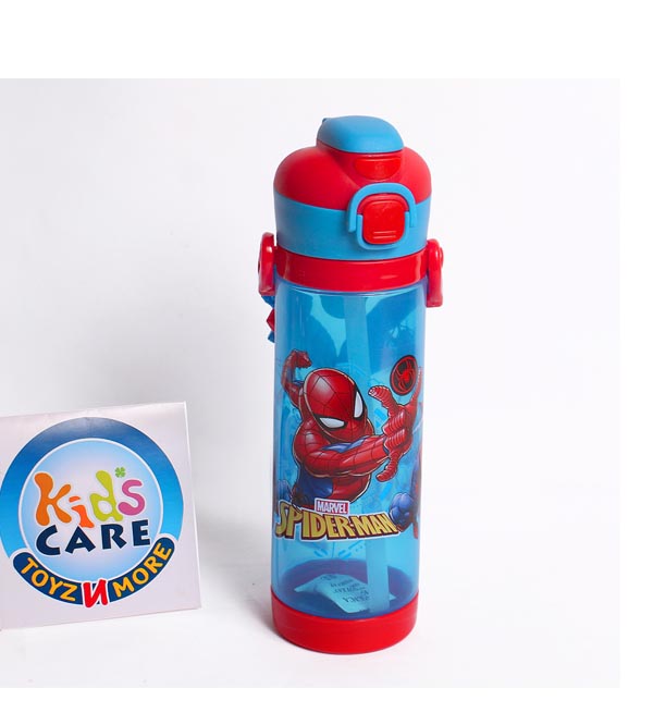 Spider Man Themed Dual Option BPA Free 450 ml School Water Bottle (NPC-450)