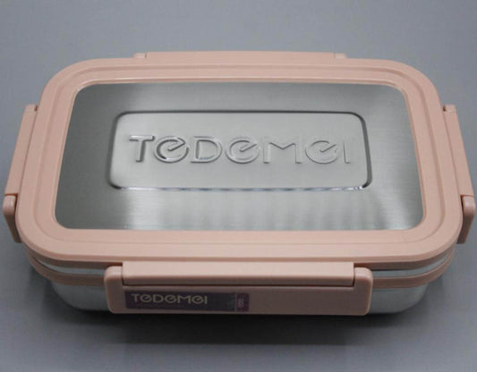 Tedemei Air Tight Stainless Steel Lunch Box Pink (6577)