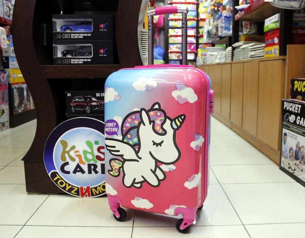 Unicorn 4 Wheels Children Kids Luggage Travel Bag / Suitcase 20 Inches