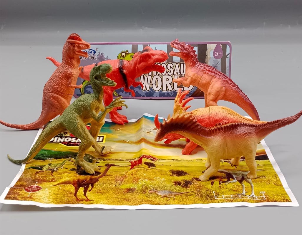 Dinosaur Toys Set Pack of 6 Dinosaurs Medium Size 5 inches, 13 cm (BY168-22)