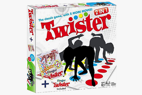 Twister 2 in 1 Game and Cool Mat for Kids - Plus Finger Twister Included (6200E)