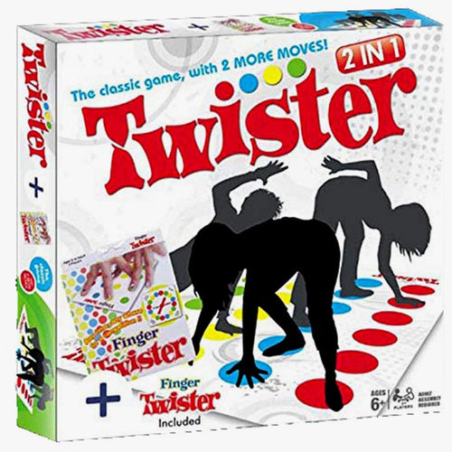 Load image into Gallery viewer, Twister 2 in 1 Game and Cool Mat for Kids - Plus Finger Twister Included (6200E)
