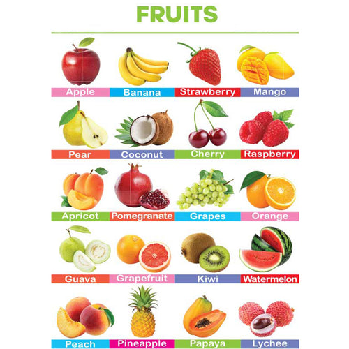 Load image into Gallery viewer, Fruits Folding Chart
