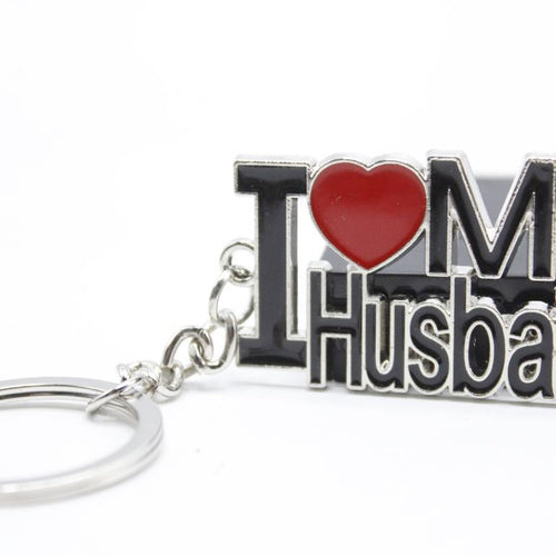Load image into Gallery viewer, I Love My Husband / Wife Metallic Keychain (KC5130)
