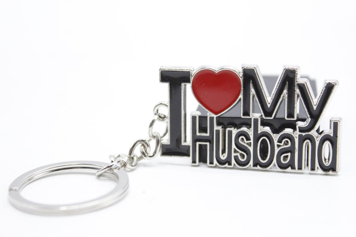 I Love My Husband / Wife Metallic Keychain (KC5130)